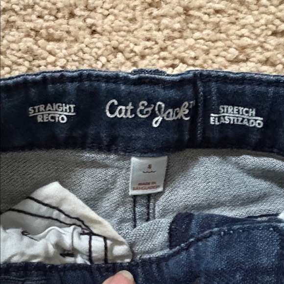 Upcycled with Granny squares Cat & Jack Dark Blue Stretch Jeans - Picture 6 of 8